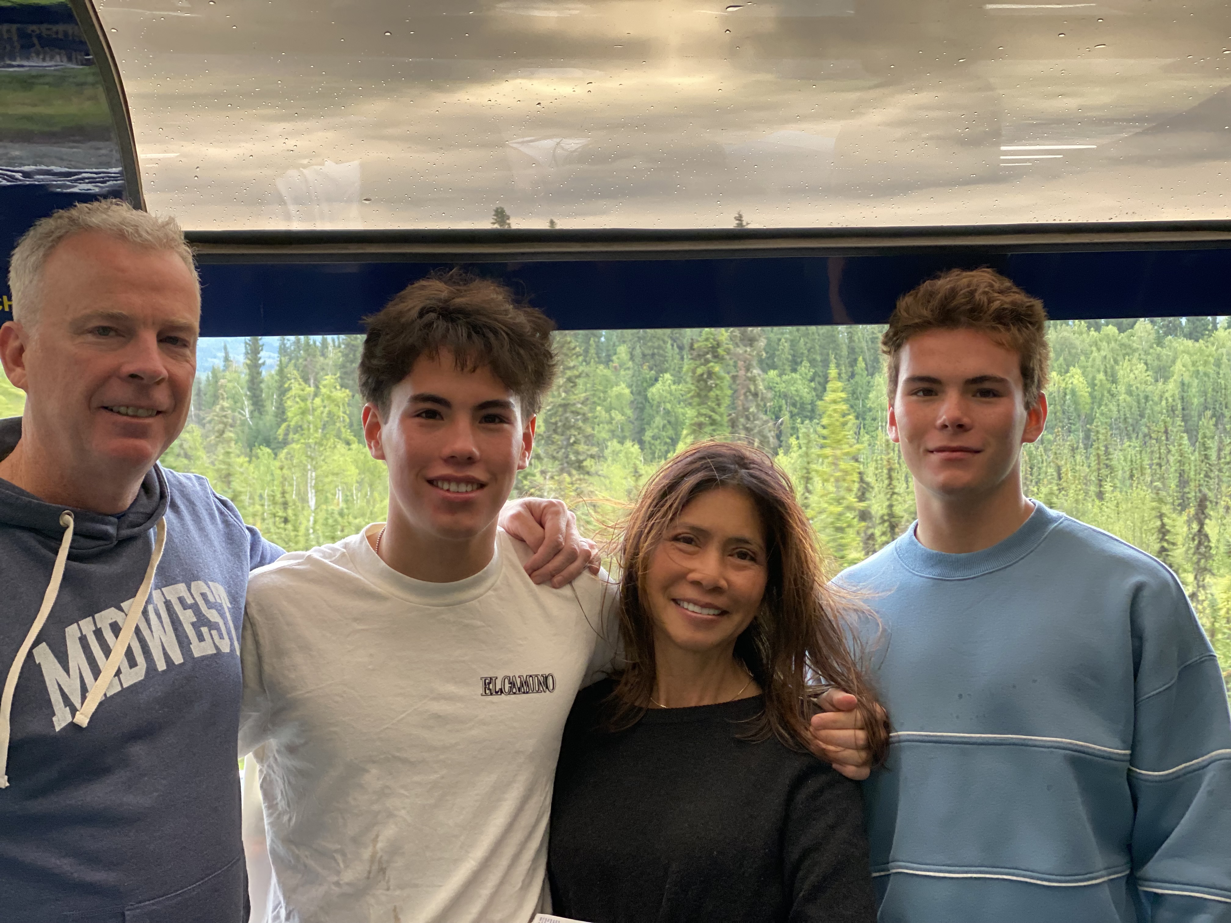 Belle Katubig with her family in Chicago